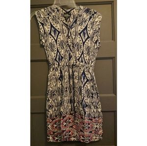 Patterned professional short sleeve POCKET dress